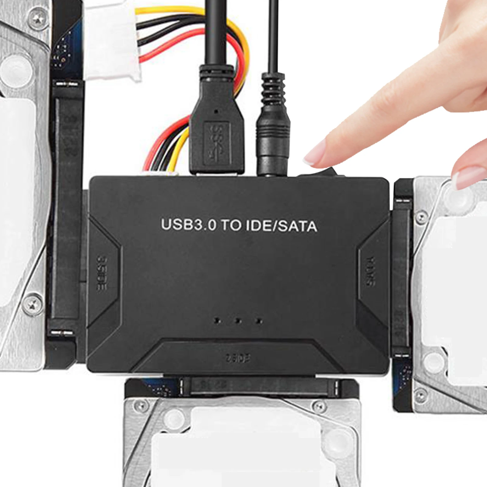 

USB3.0 To SATA/IDE 2.5/3.5 Inch Hard Drive Adapter 1 To 3 Universal SSD External Adapter for Windows 10/8.1/8/7/Vista/XP
