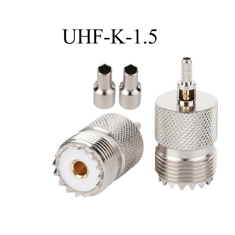 2/10Pcs SO239 Female Crimp Connector UHF Jack forRG316 RG174 RG58 RG142 LMR195 RG400 Coax Cable 50 Ohm
