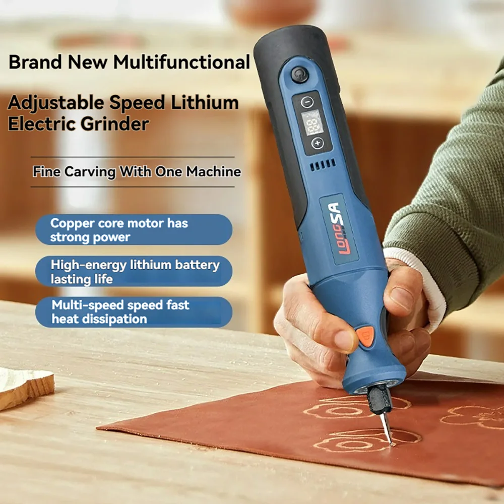 Small Electric Grinder Hand-Held Jade Polishing Engraving Tool Rechargeable Grinding Pen Miniature Household Mini Electric Drill