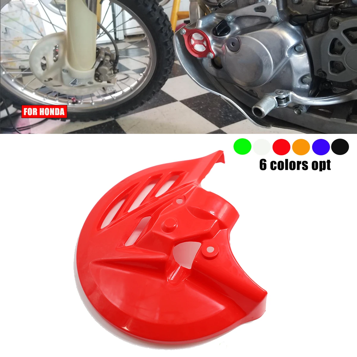 

For Honda CRF 250R 250RX 250X 450L 450R 450RWE 450RX 450X Motocross Brake Disc Protective Rear Brake Disc Cover Protection Cover