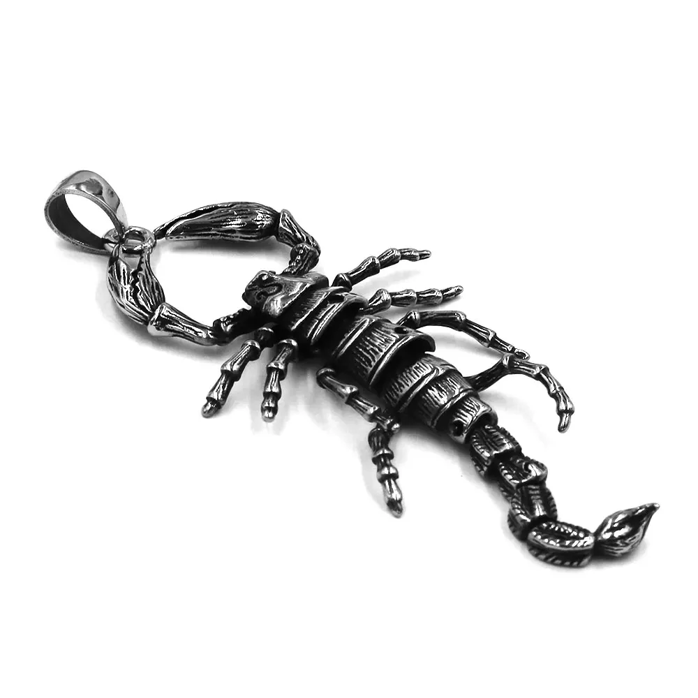 Fashion Little Scorpion Pendant Stainless Steel Jewelry Animal Swingable Joint Scorpion Biker Pendant For Men Women Kid as Gift