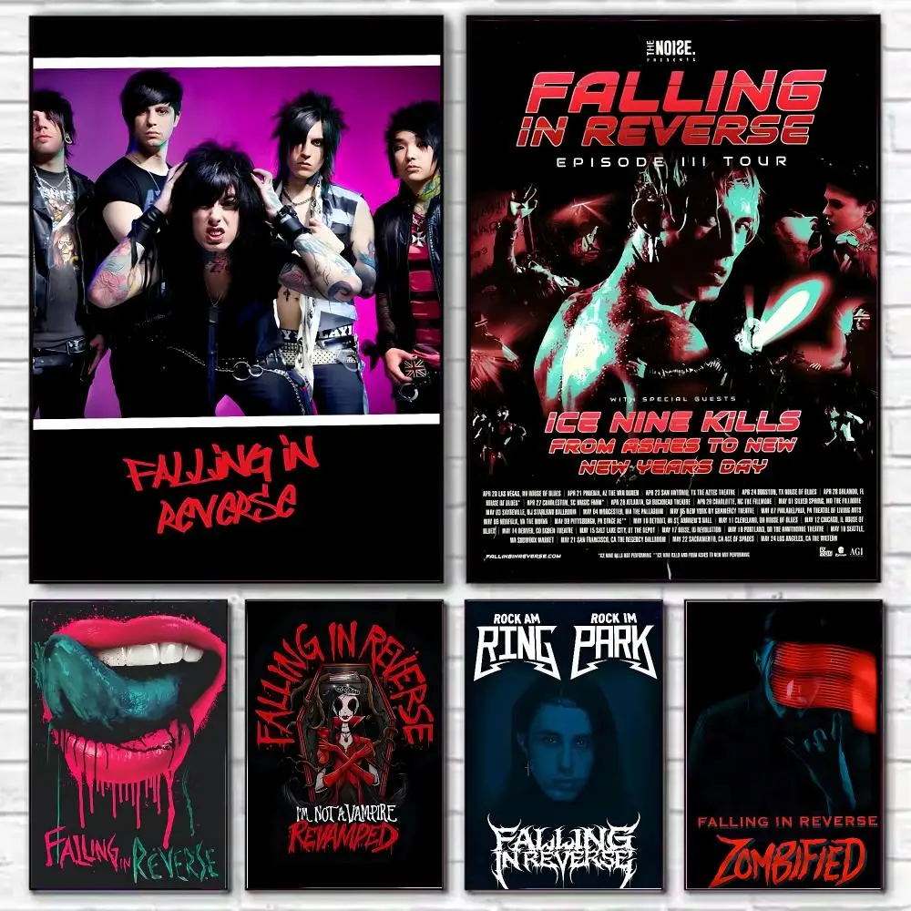 Singer Falling in Reverse Poster HD Art Decorative Wall Art Waterproof Home Décor for Living Room Bedroom Café Stylish Gift
