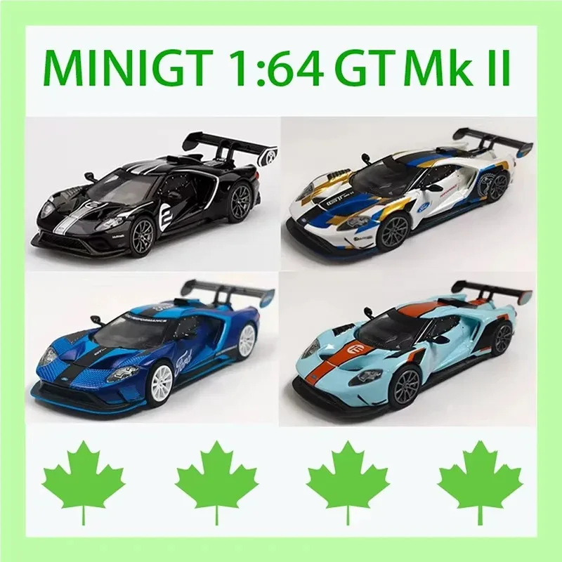 MINIGT 1:64 Scale GT Mk II Simulation Alloy Car Model For Collection Display & Holiday Gifts Toys