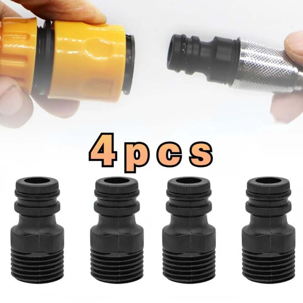 Threaded Fittings Threaded Joint Hydraulics Garden Plastic Quick Coupling Water Pipe 1/2inch 4pcs Faucet Adapter