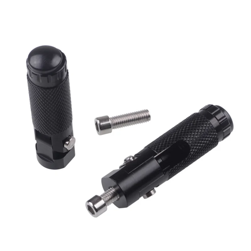 

WO-2 шт. M8 универсальные складные подножки для мотоцикла, подножки, подставки для ног, колышки, комплект задних педалей, часть мотоцикла, черный