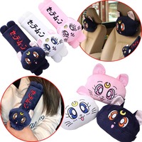 Sailor Moon Car Headrest Seat Belt Shoulder Cover Anime Character Four Seasons Neck Pillow Interior Decoration Protective Cover