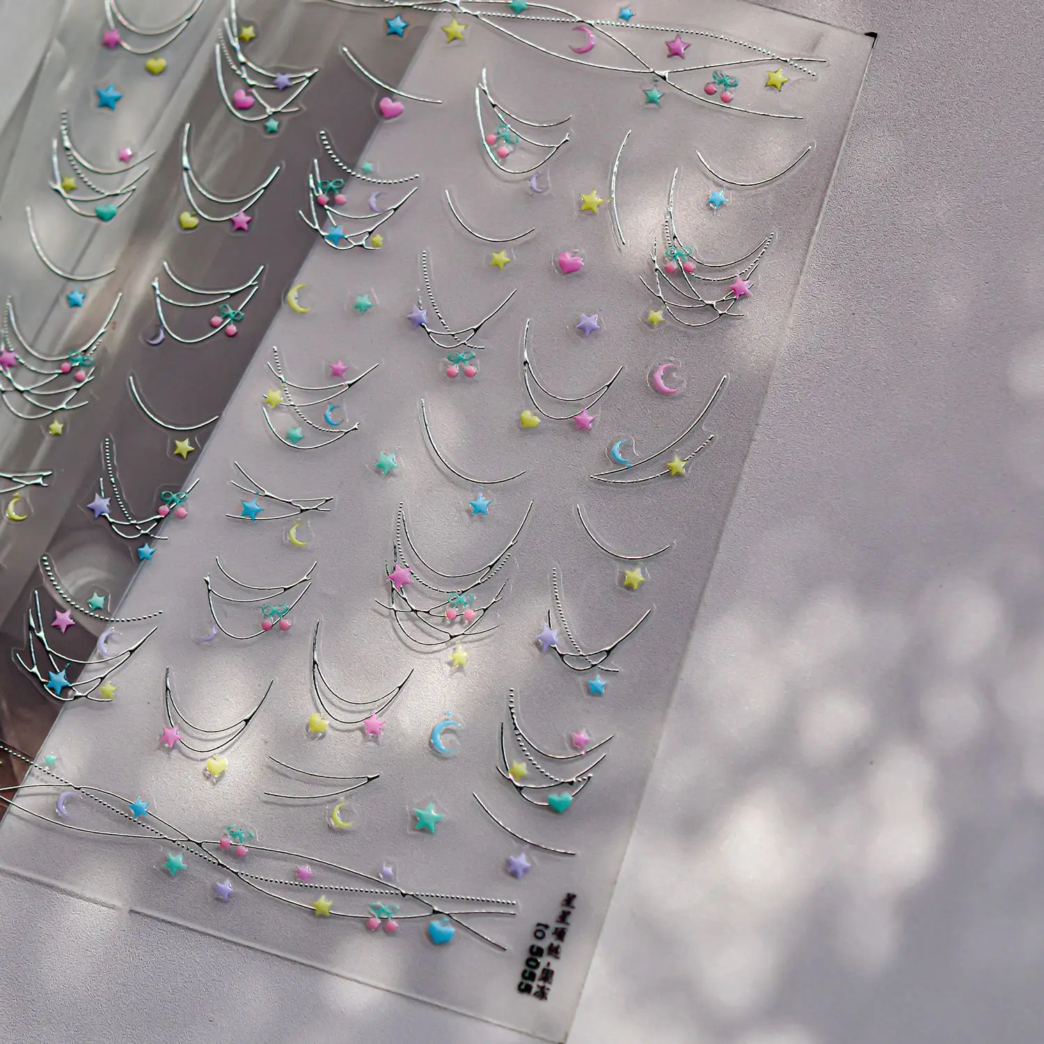 5D Fantasy Love Heart Nail Art Stickers Pastel Kleurrijke Love Nail Art Glanzende Glitter Hartvormige Zelfklevende Manicure Decals