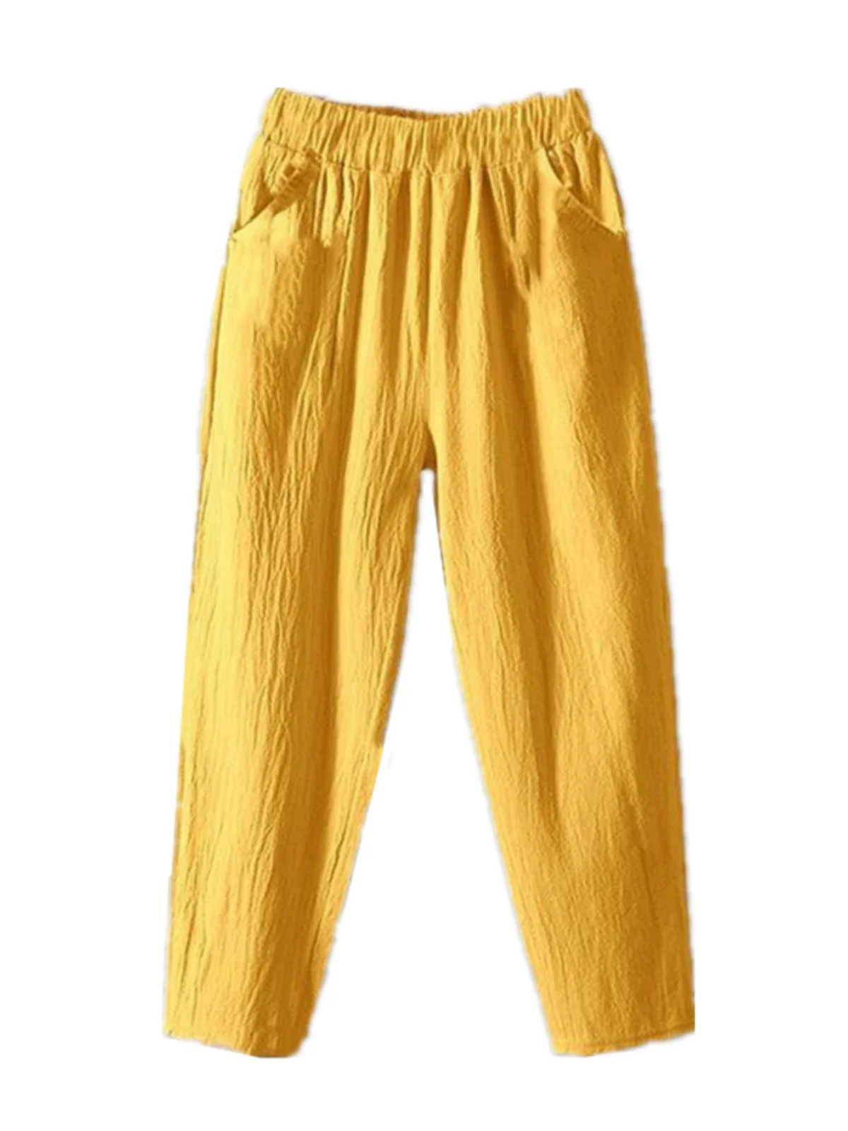 سليم صالح القطن الكتان سراويل تقليدية حجم كبير المرأة تنوعا الخيار السراويل هارلان السراويل فضفاضة تسع نقاط الصيف حجم صغير