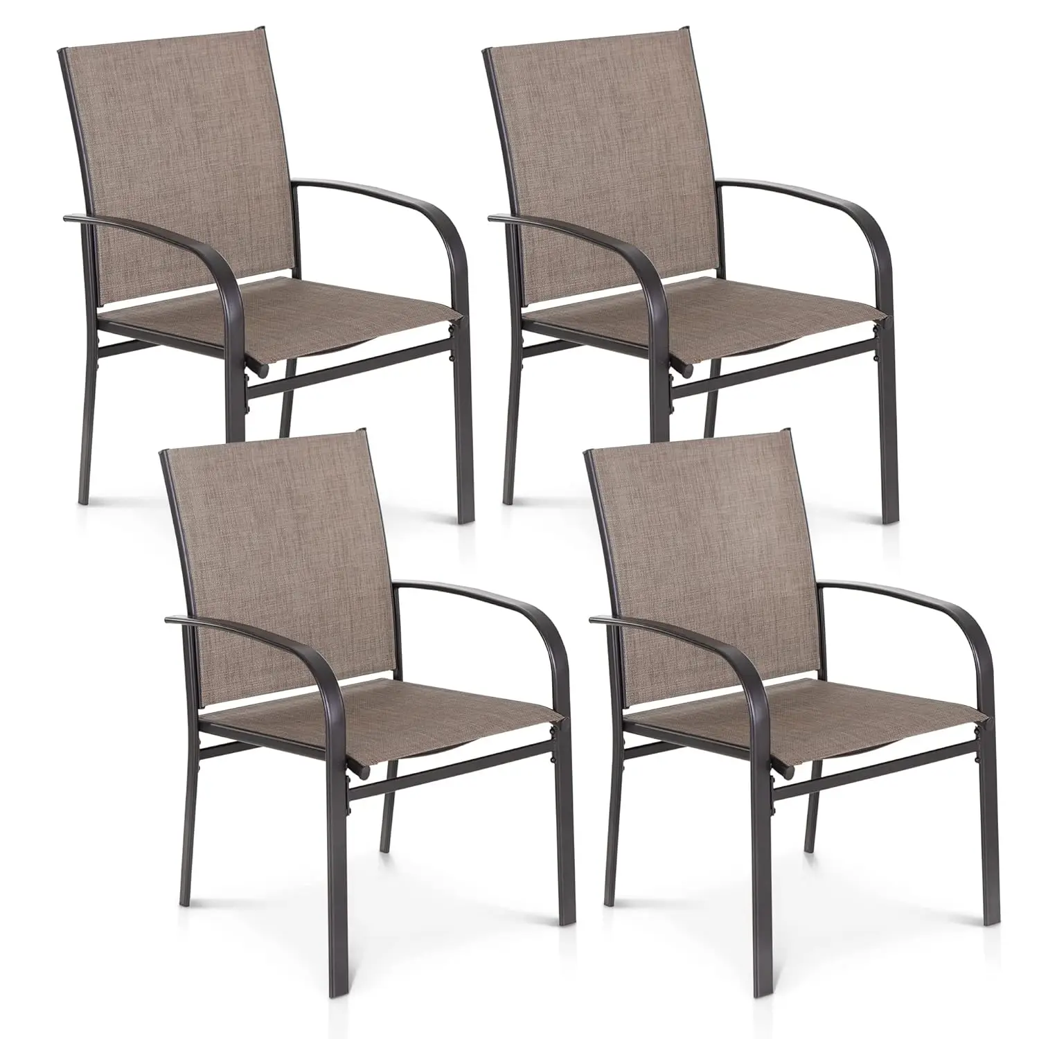 o*-Patio Dining Chairs Set of 4, Outdoor Dining Chairs for All Weather, Patio Furniture Chairs with Armrest, Customized