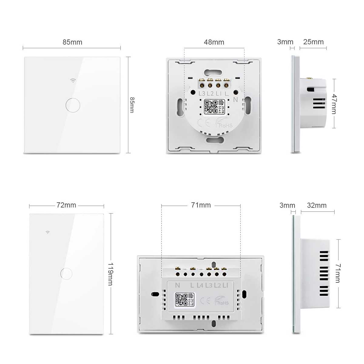 Apple Home Kit App Smart WIFI LED Light Switch Siri Voice Remote Control Wireless Touch Switch Work With Homekit Alexa Goolge