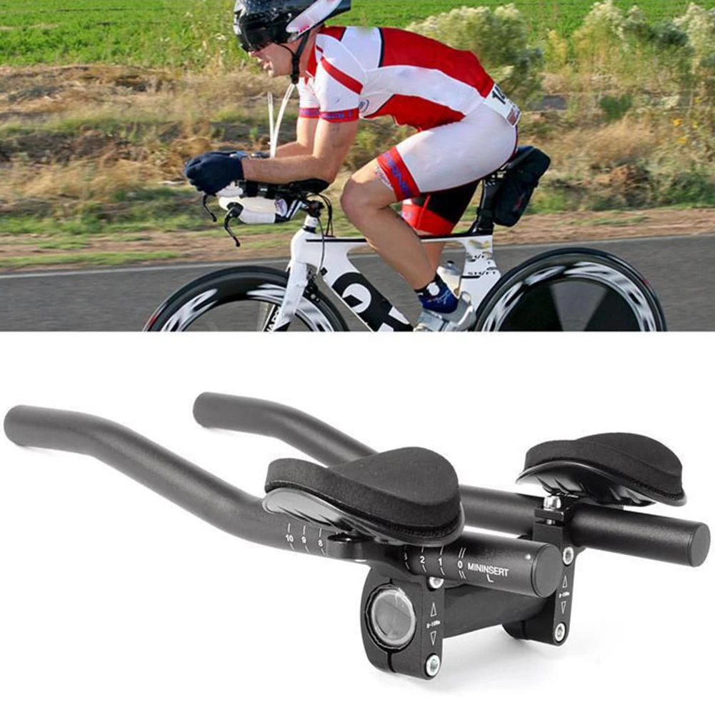 Handlebar Aluminum Alloy Rest TT Bars-Arm Relaxation Rest Split Vice Cycling Bike Rest Handlebar For Bicycle Bike Long Distance