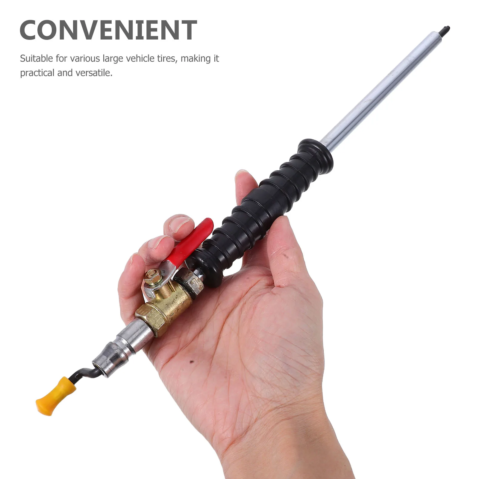 

Heavy Duty Car Tire Inflator Rod Portable Quick Inflation Stem for Large Vehicles Trucks Suvs with Electric Vehicle Adapter