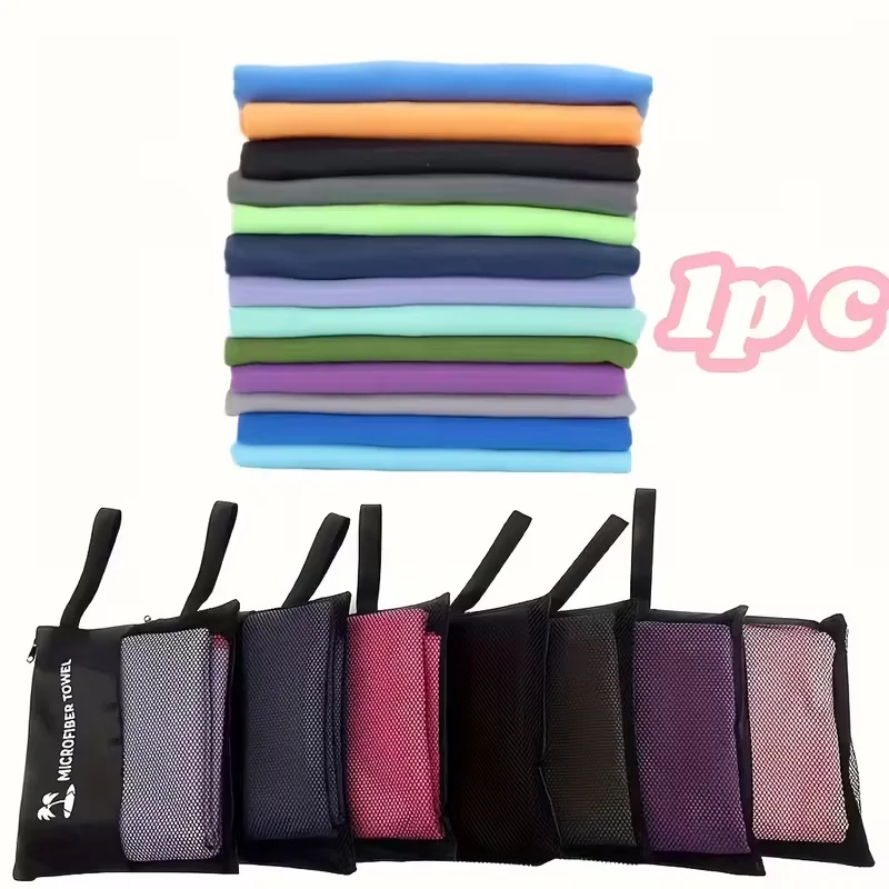 Microfiber Quick Dry Beach Towel Absorbent Non-Slip Compact for Travel Hiking Gym Yoga Sports Swimming Camping Multi-Size