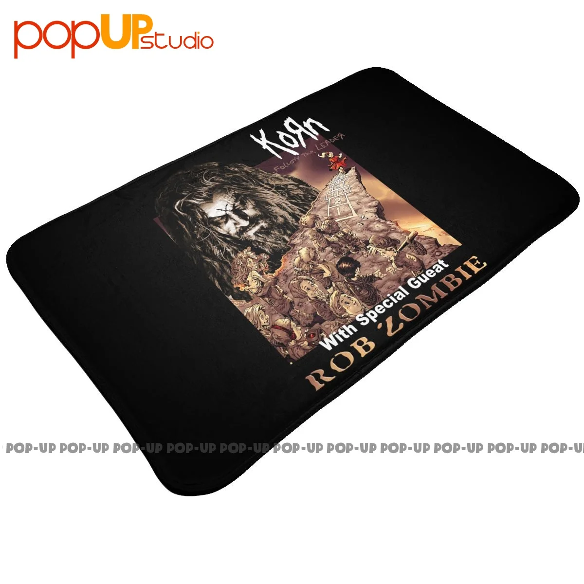 Korn X Rob Zombie Follow The Leader 1999 Tour Mat Rug Carpet Porch Doormat Absorbent Waterproof Light Luxury