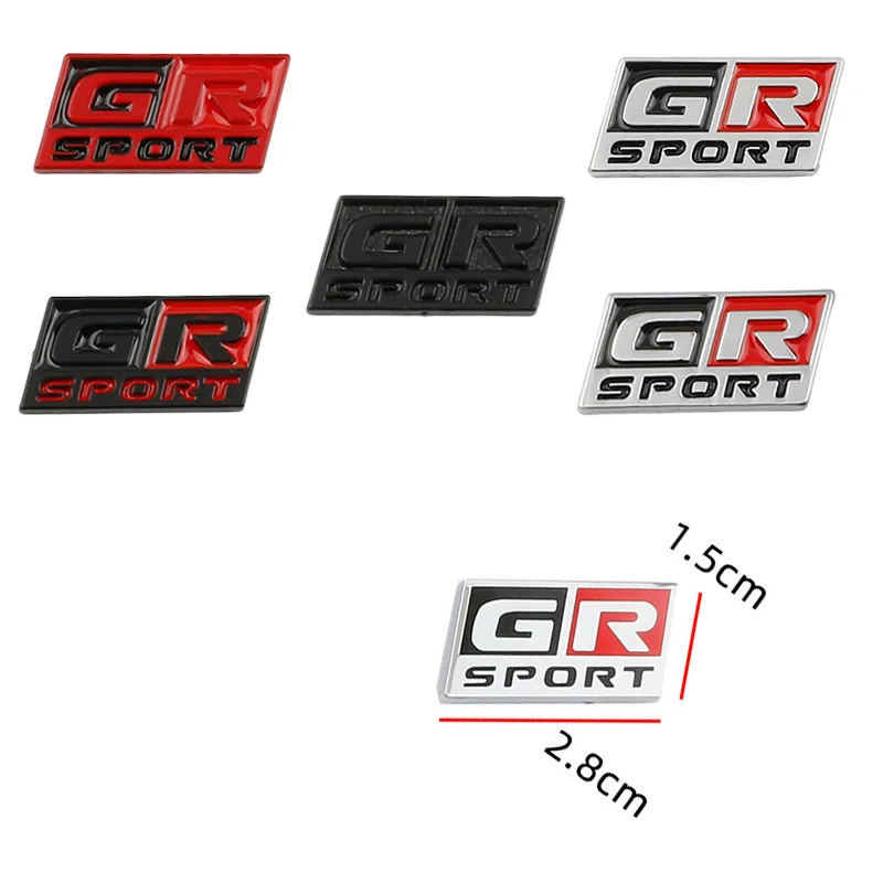 

Car Metal GR Sport Logo Steering Wheel Interior Badge Emblem Decals Sticker For Toyota CHR SUPRA Corolla RAV4 Prius YARiS Hilux