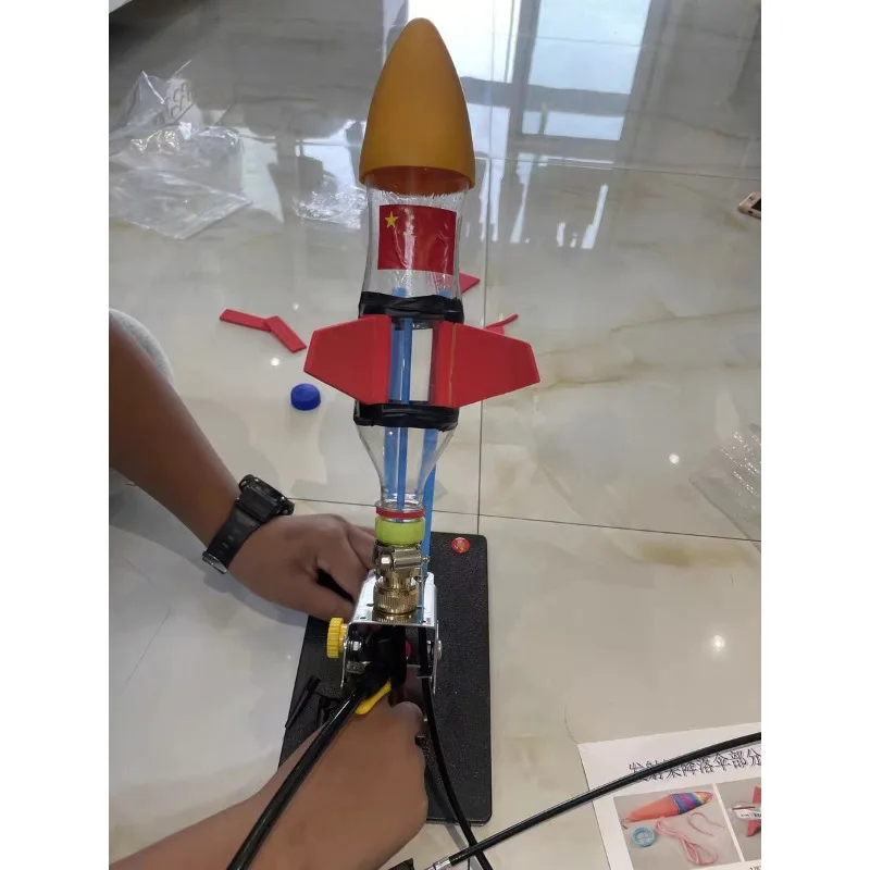 

ручная работа от детей DIY Ракетная установка для воды с парашютом, полный набор производственных материалов
