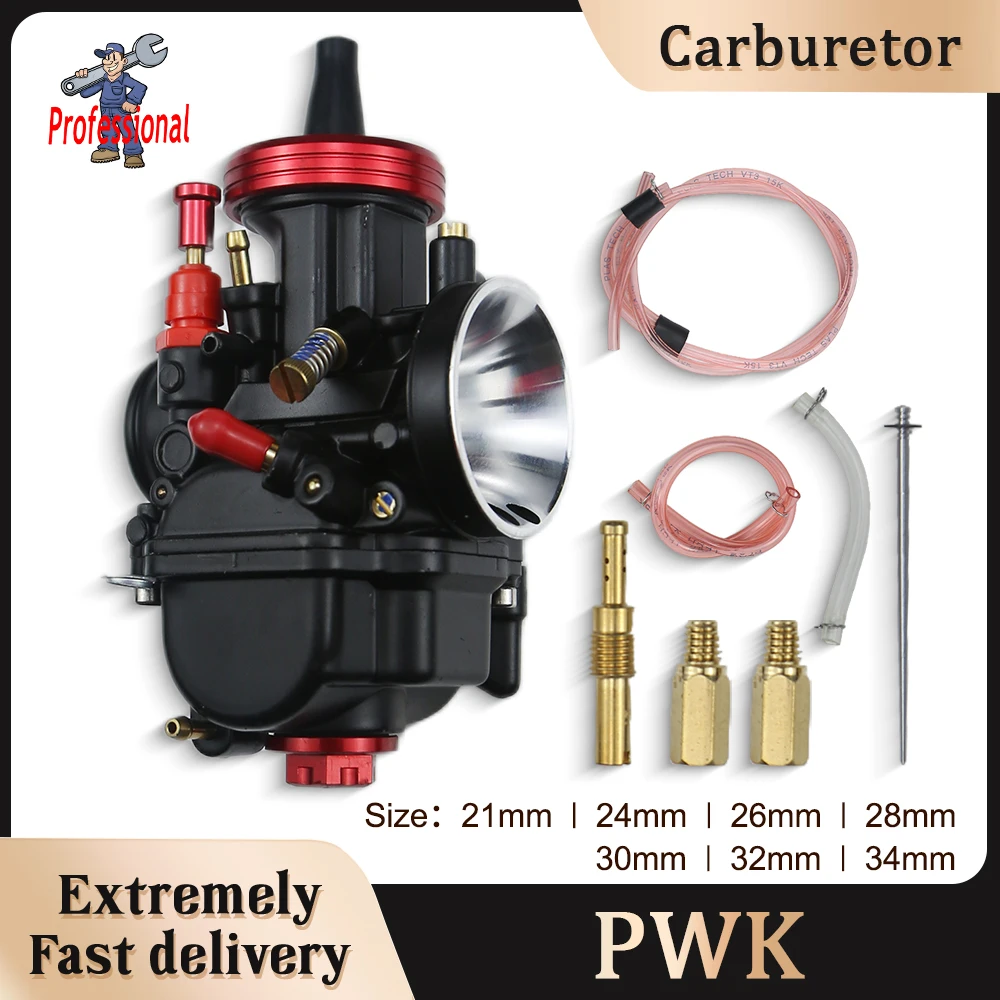 

21mm 24mm 26mm 28mm 30mm 32mm 34mm PWK Power Jet Carburettor Carb High Performance Universal Modification Motorcycle Carburetor