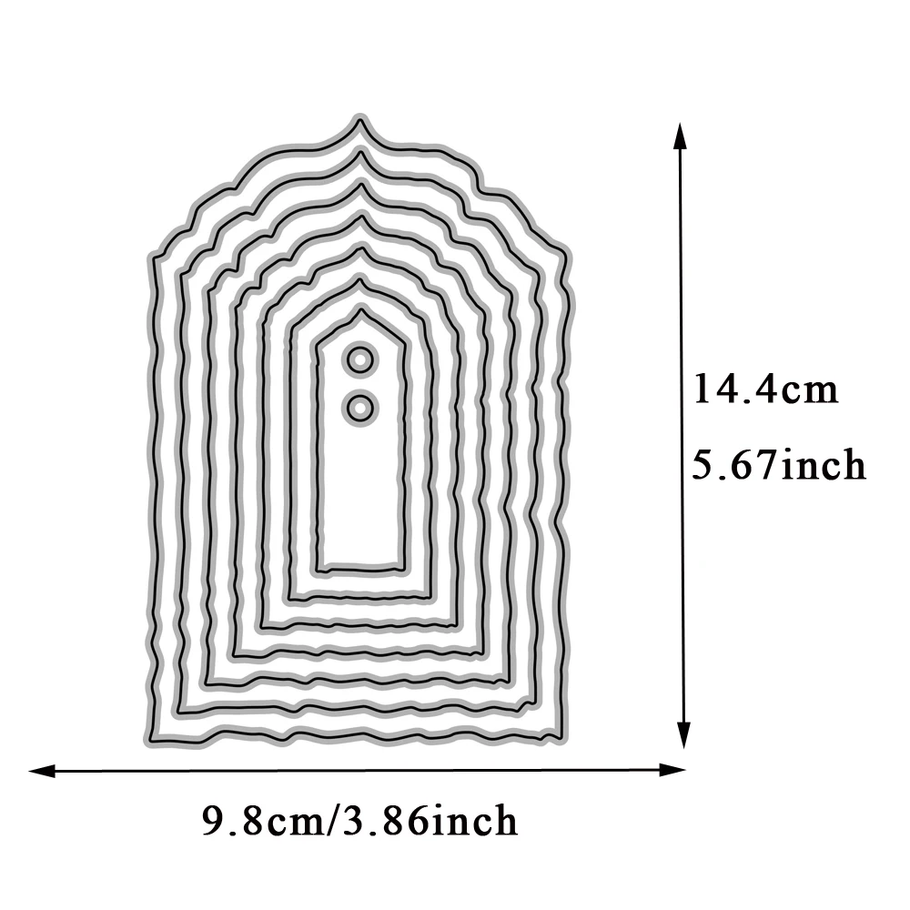 Lucky Goddess Metal Cutting Dies Shabby Edge Nesting Diy Scrapbooking Photo Album Decorative Embossing Paper Card Crafts