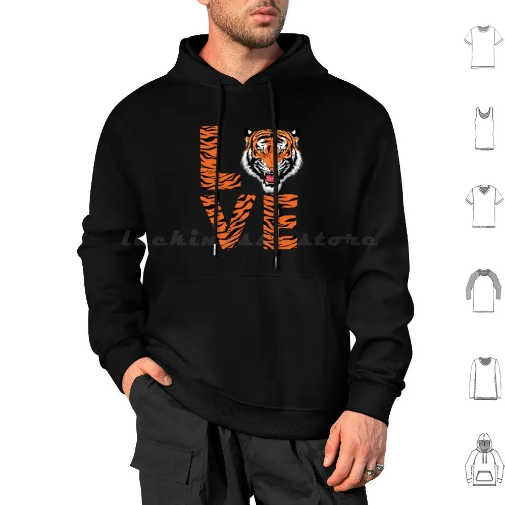 

Bengal Tiger L O V E Love Designs For Men Women Kids Hoodies Long Sleeve Tiger Bengal Tiger Tigers Animal Cat Bengal