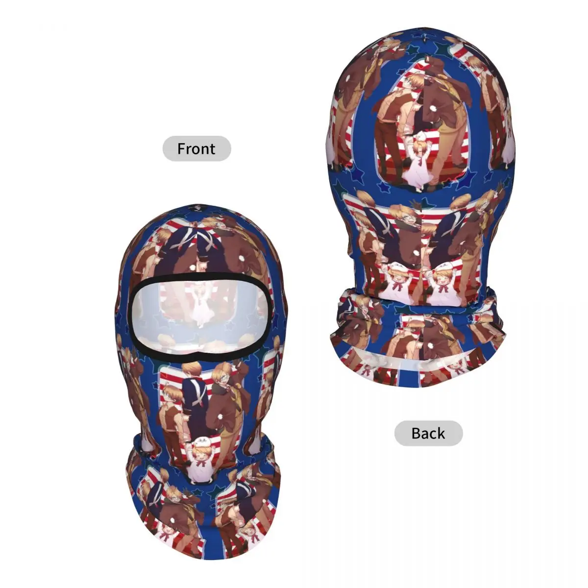 Hetalia Group World Stars Breathable Thin Balaclava Full Face Mask Sun Protection Neck Gaiter For Motorcycle Fishing Outdoor