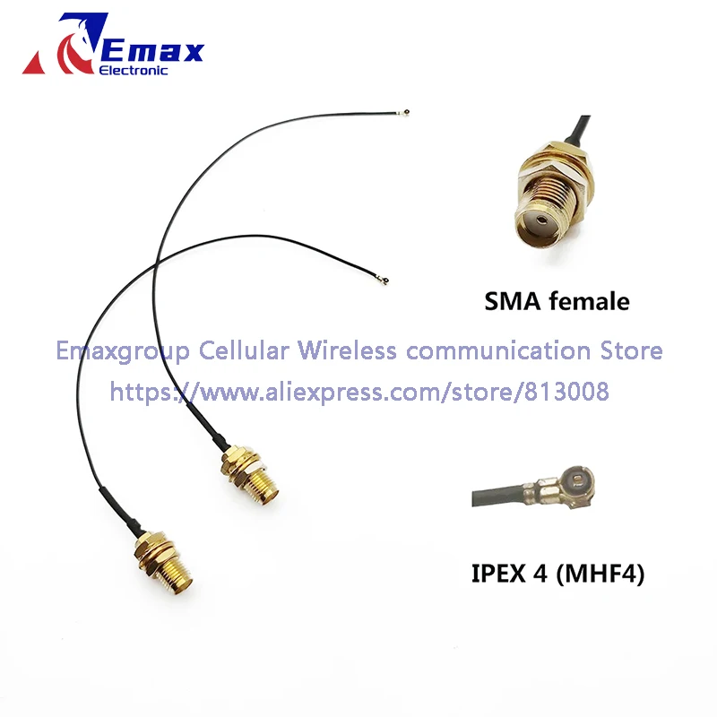 4pcs MHF4/Ipex4 To SMA Female RF Transfer Cable Pigtail For M.2 Module RM520GN-GL FM350-GL EM160R-GL FM190-GL SIM7600G-H