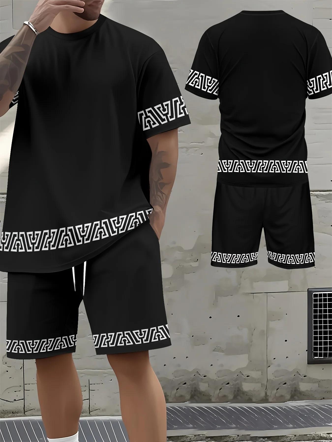 

2026 Men's Suit with 3D Printed Pattern Breathable Lightweight Comfortable Fashionable and Outdoor Style Men's Clothing