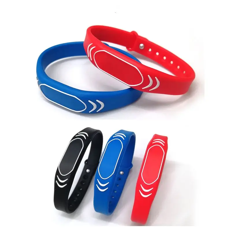 1PC 125khz EM4100 Read Only RFID Adjustable Smart Wristband, Access Control Card Wrist Band Bracelet Tag,Can Be Customized LOGO