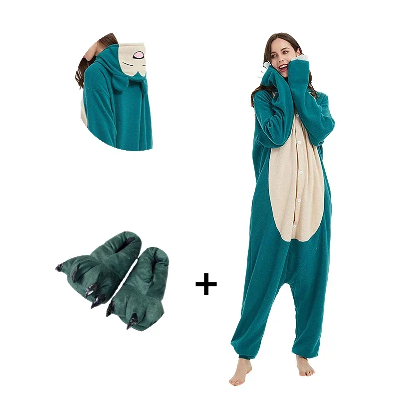 New Extra Large XXL 180-200CM Snorlax Women Pajamas Onesies Adult Cartoon Jumpsuit Costume Halloween Animal Raccoon Kigurumi