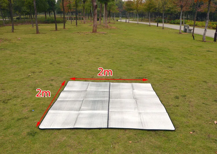 

Double-sided aluminum film waterproof picnic moisture-proof mat crawling mats tent floor mat cloth shading cloth 2 * 2 meters