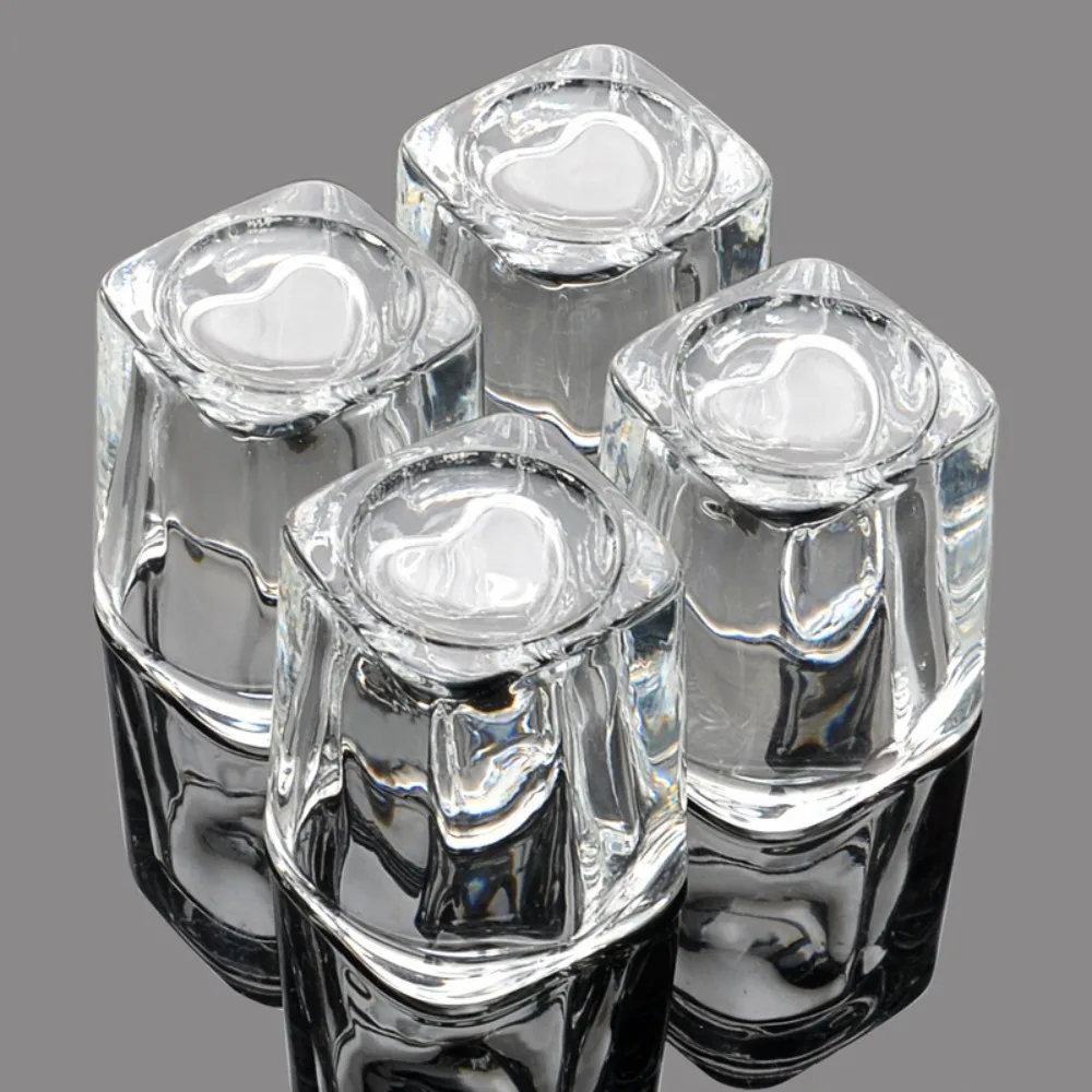 Transparent Square Heart Shape Glass Cup Creative Funny Wine Bottle Thick Bar Tool Funny INS Shot Drinkwear