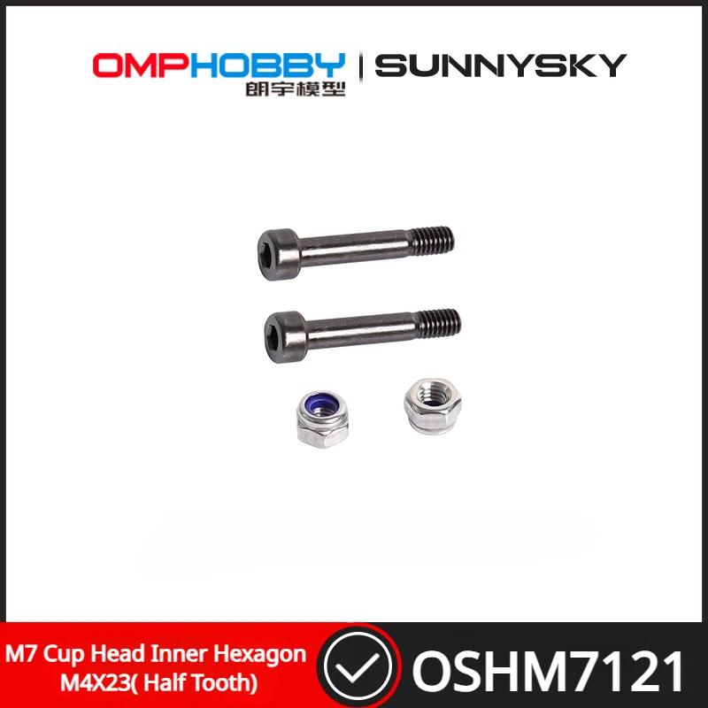 OMPHOBBY M7 RC Helicopter Spare Parts Cup Head Inner Hexagon M4X23mm ( Half Tooth) OSHM7121