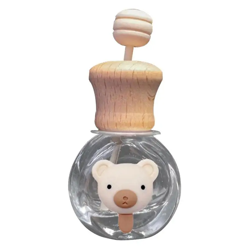 Car Air Freshener Bottle Cute Car Hanging Air Freshener Glass Bottle Easy To Use Multi-Purpose Car Interior Accessories