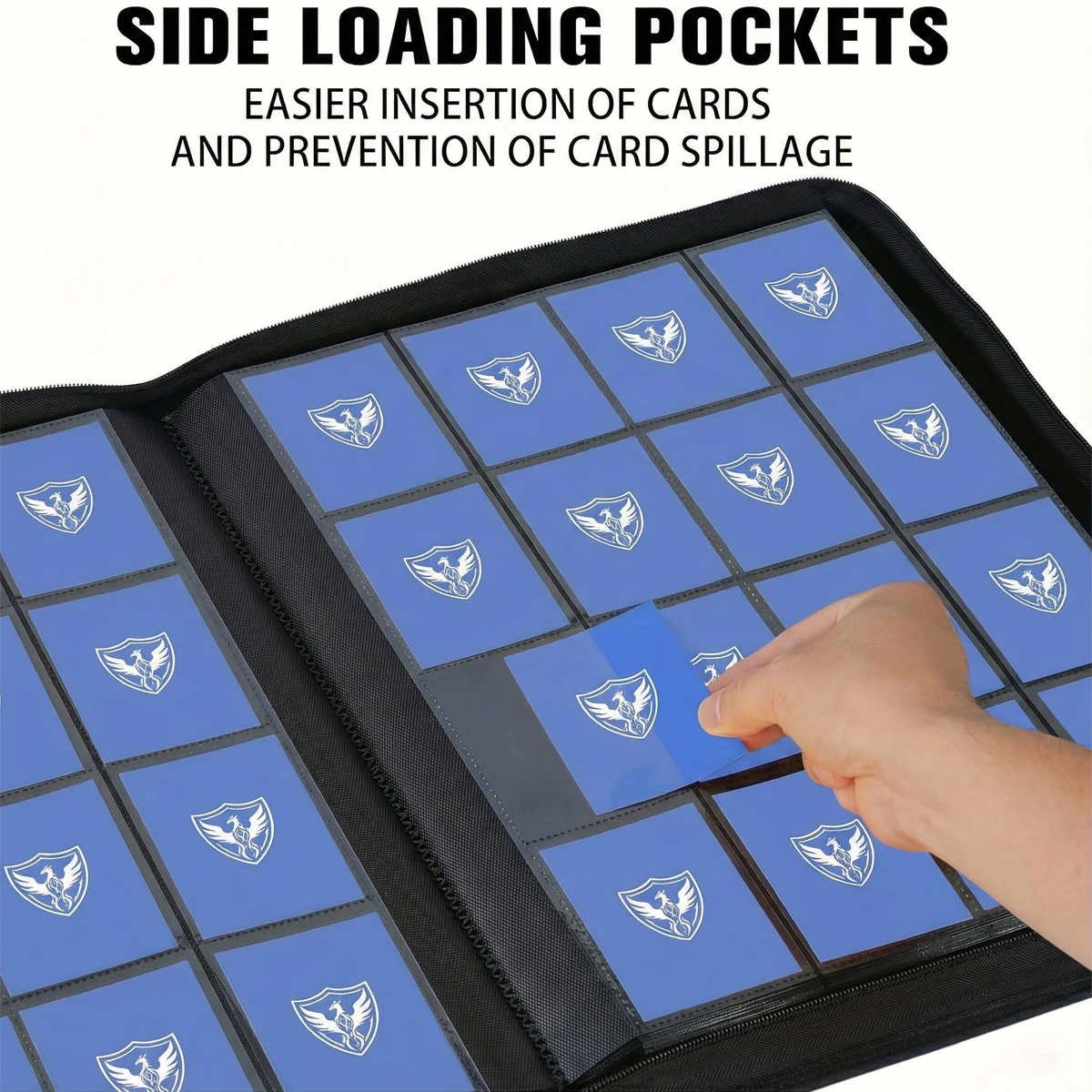 트레이딩 카드 바인더, 프리미엄 카드 바인더, 1024포켓 트레이딩 카드 바인더, 프리미엄 16포켓 카드 홀더 폴더, 사이드 로딩 카드 앨범 (유희왕!, 매직 더 개더링, 트레이딩 카드, 스포츠 카드용), TCG/MTG 호환, 카드 보관함