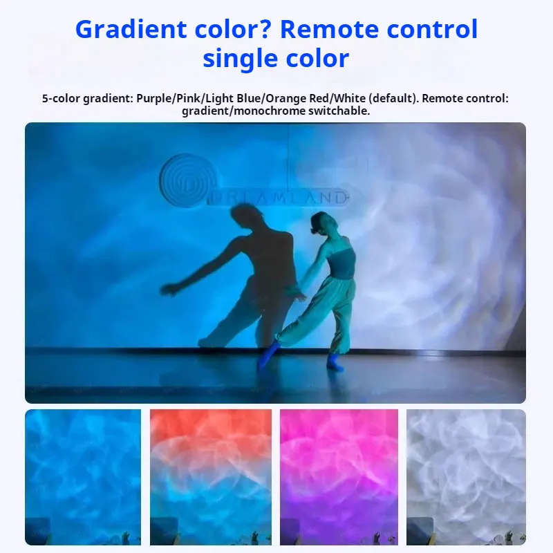 الراقية ديناميكية تموج الماء العارض أجواء ضوء ل TikTok لايف الرقص الغناء جدار ديكور مصباح الخلفية #3