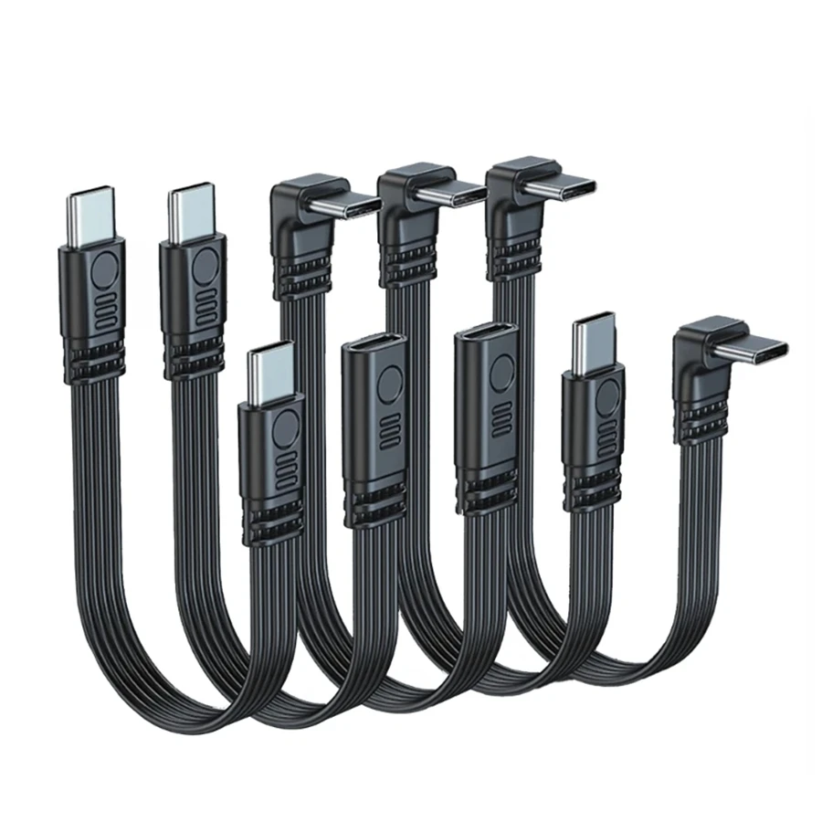 

Удлинительный кабель USB C на 90 градусов «папа-мама» типа C к типа C 480 Мбит/с, 45 Вт, удлинитель для быстрой зарядки, шнур для передачи данных для Samsung Xiaomi