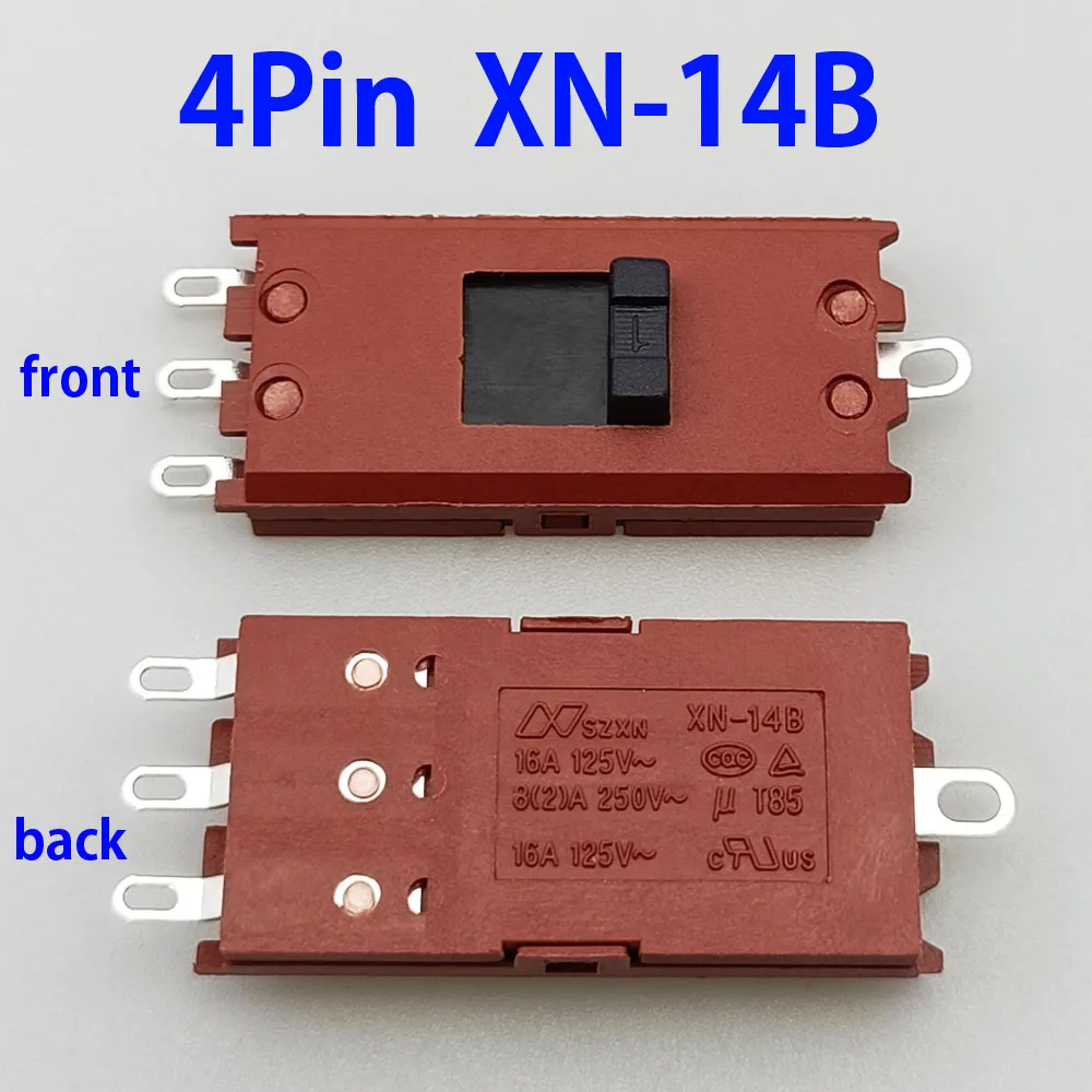 Hair Dryer Toggle Slide Switch 3Pin 4Pin XN-12-1310/XN-14B/XN-14C 16A 125V/10A 250V For Hair Dryer Blower Power Switch Connector