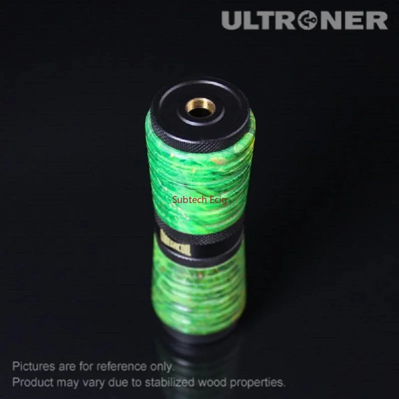 Ultroner Omega Coil Mech Mod 25Mm Hybride Verbinding 4 Veer Vuurschakelaar Gestabiliseerde Houten Buishulzen Voor Enkele 18650 Batterij
