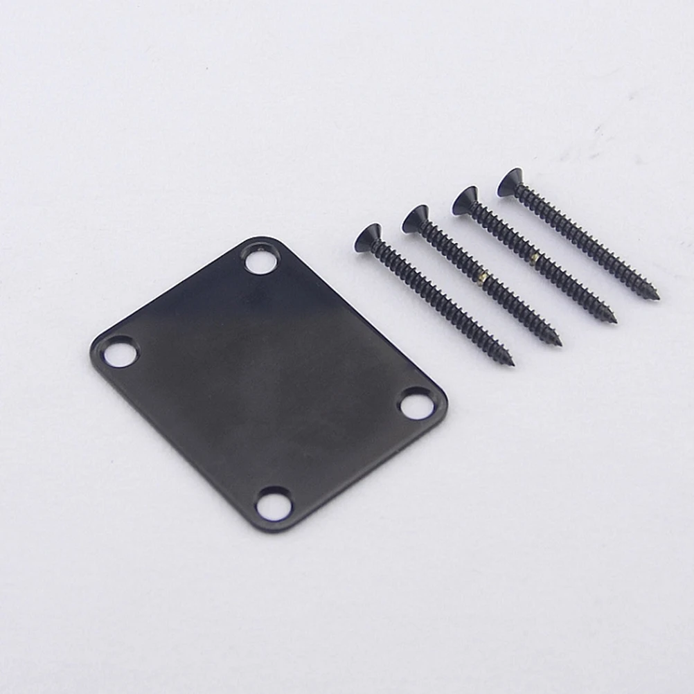

3pcs Guitar Neck Plate Metal Instrument Reinforcement Plate For Electric Bass Durable Connection Bridge Silver