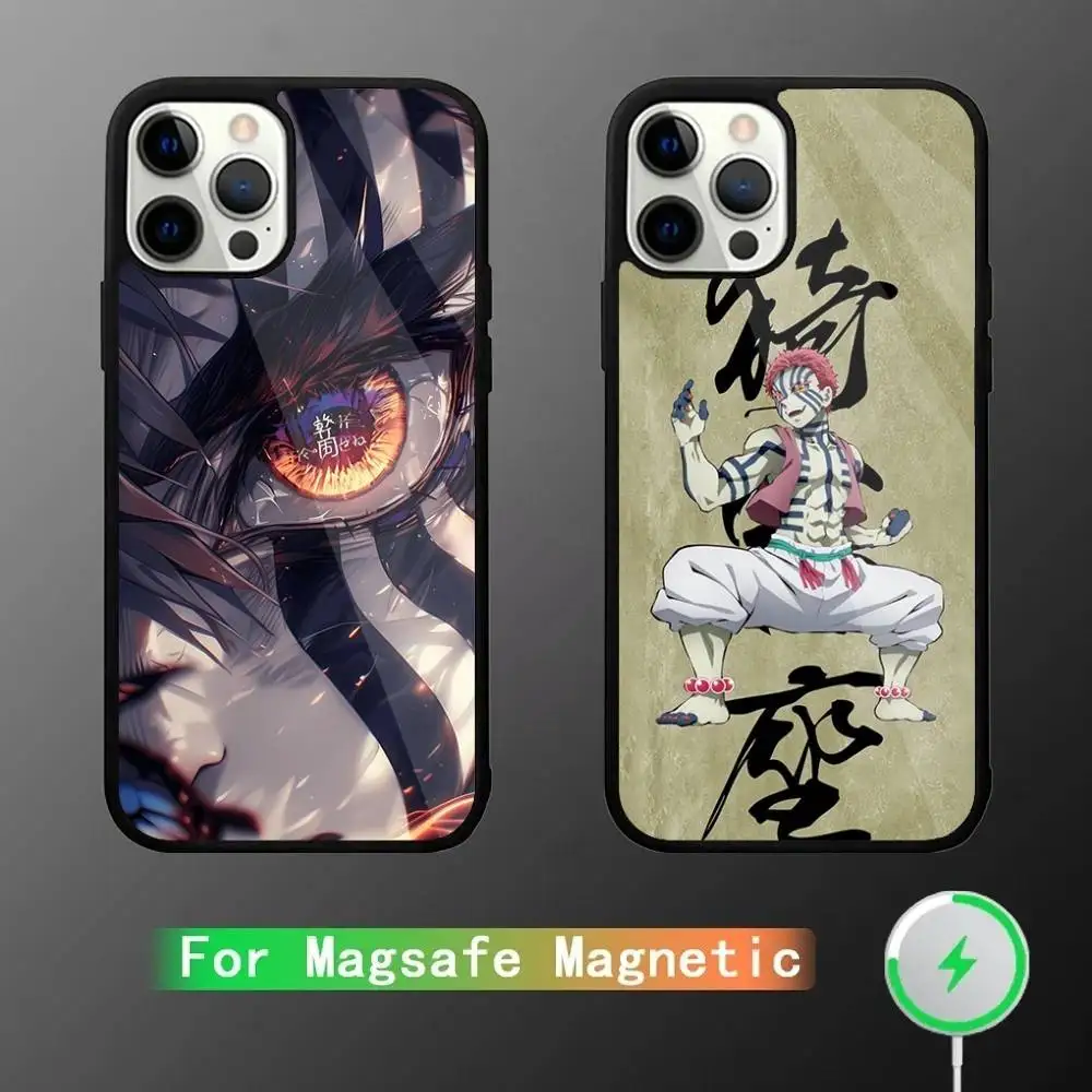 

Akaza D-Demon S-Slayer Phone Case For iPhone 16,15,14,13,12,11,Pro,Max,Plus,Mini,SE New Magsafe Magnetic Wireless Charging