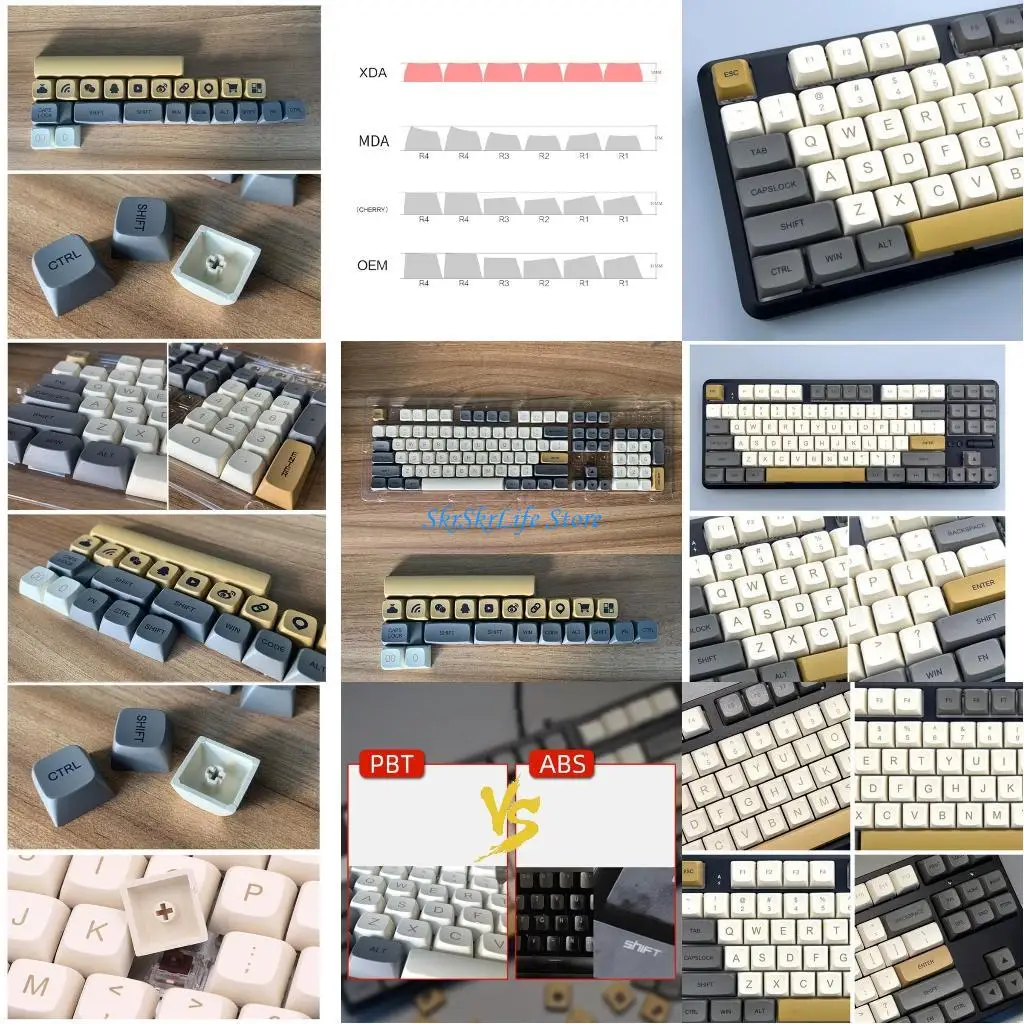 

E65E 125Key XDA Profile ShimmersKeycap PBT DyeSublimations for Mechanical Keyboards
