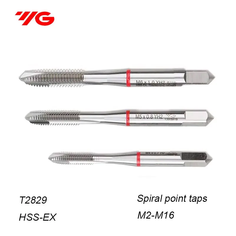 

YG-1 T2829 Комбинированные спиральные точечные метчики HSS-EX M2 M2.5 M3 M4 M5 M6 M8 M10 M12 M14 M16 Сквозные метчики с ЧПУ