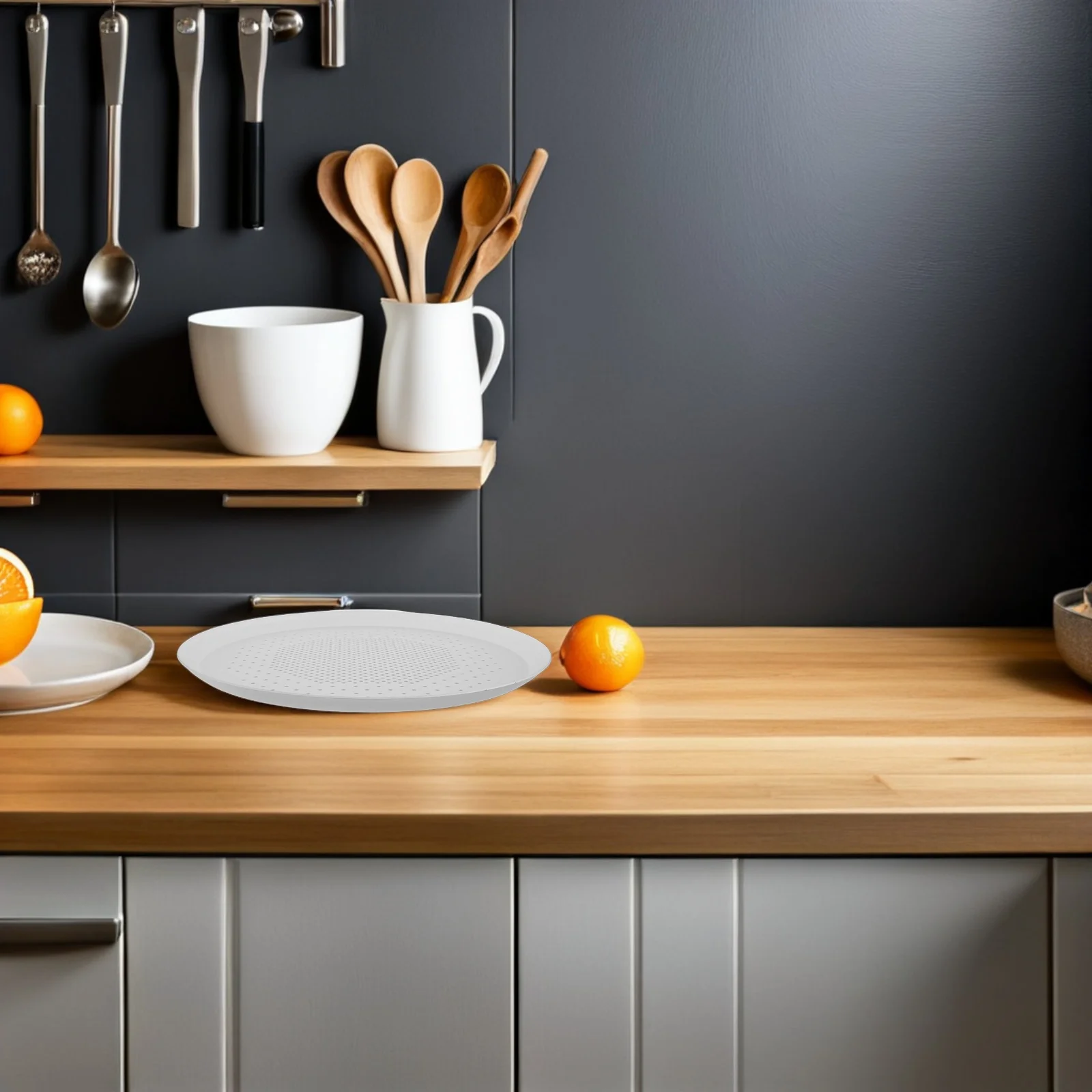 

11-Inch Pizza Pan Nonstick Perforated Aluminum Baking Tray For Oven Air Fryer Grill Crispy Crusts Easy Clean Kitchen Bakeware