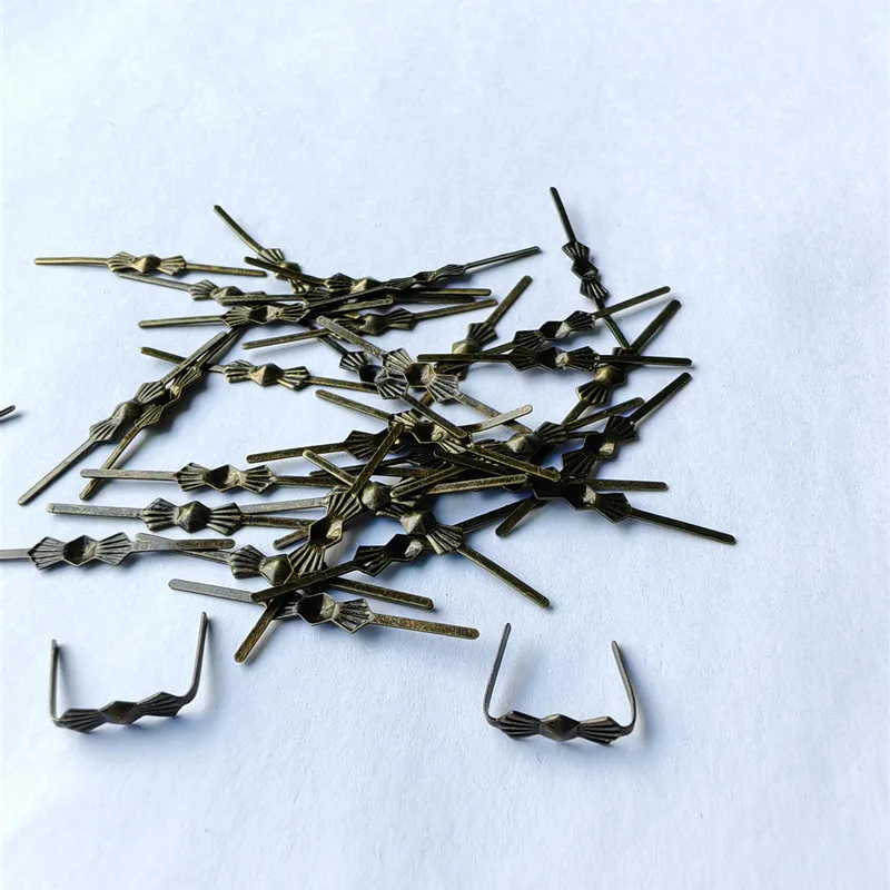 Hot Selling 500pcs L33mm Bronze Butterfly Hooks/ Tie Clips Crystal Chandelier Beads Connector Metal Bowtie Butterfly For Chain