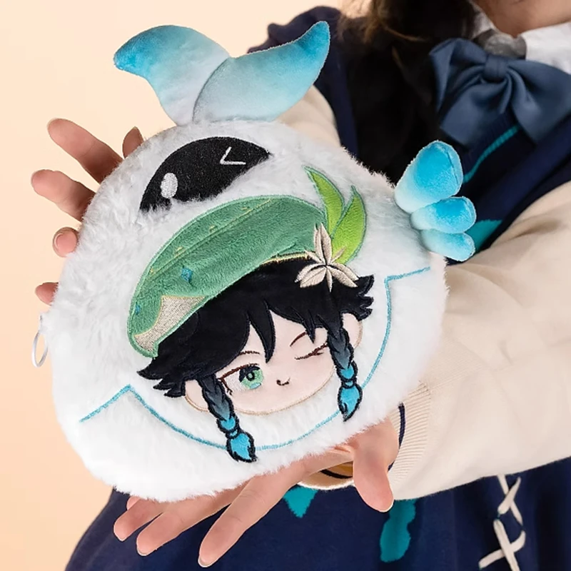 

Game Cosplay GENSHIN IMPACT Venti Cartoon Plush Coin Purse Girls Student Backpack Anime Barbatos Satchel Bag Kids Birthday Gifts