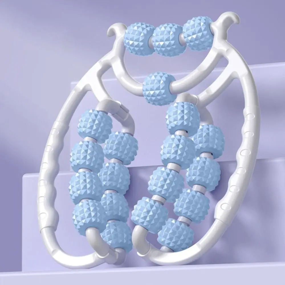 360° Muscle Roller Massager Deep Tissue Massage Clip Leg Feature Legs Acupressure Massager Fat-Reducing Double Row Design