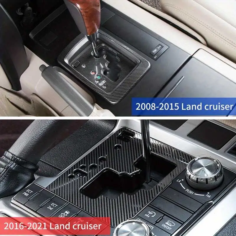NEW For Toyota Land Cruiser 200 LC200 FJ200 2008-2021 LHD Car Center Console Gear Shift Panel Cover Trim Frame Stainless Steel