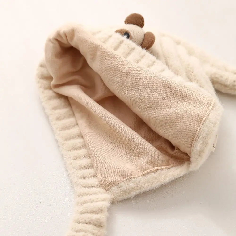 

Модная теплая детская вязаная шапка из мягкой шерсти, детский пуловер, защита ушей, утепленные наушники, кепка для мальчиков