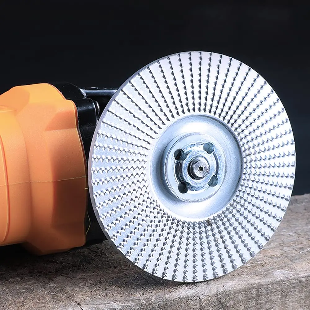 Disco per mola in carburo di tungsteno 3 pezzi 5/8 pollici smerigliatrice disco modellante modellatura piatta disco abrasivo alesaggio levigatura del legno strumento per intaglio