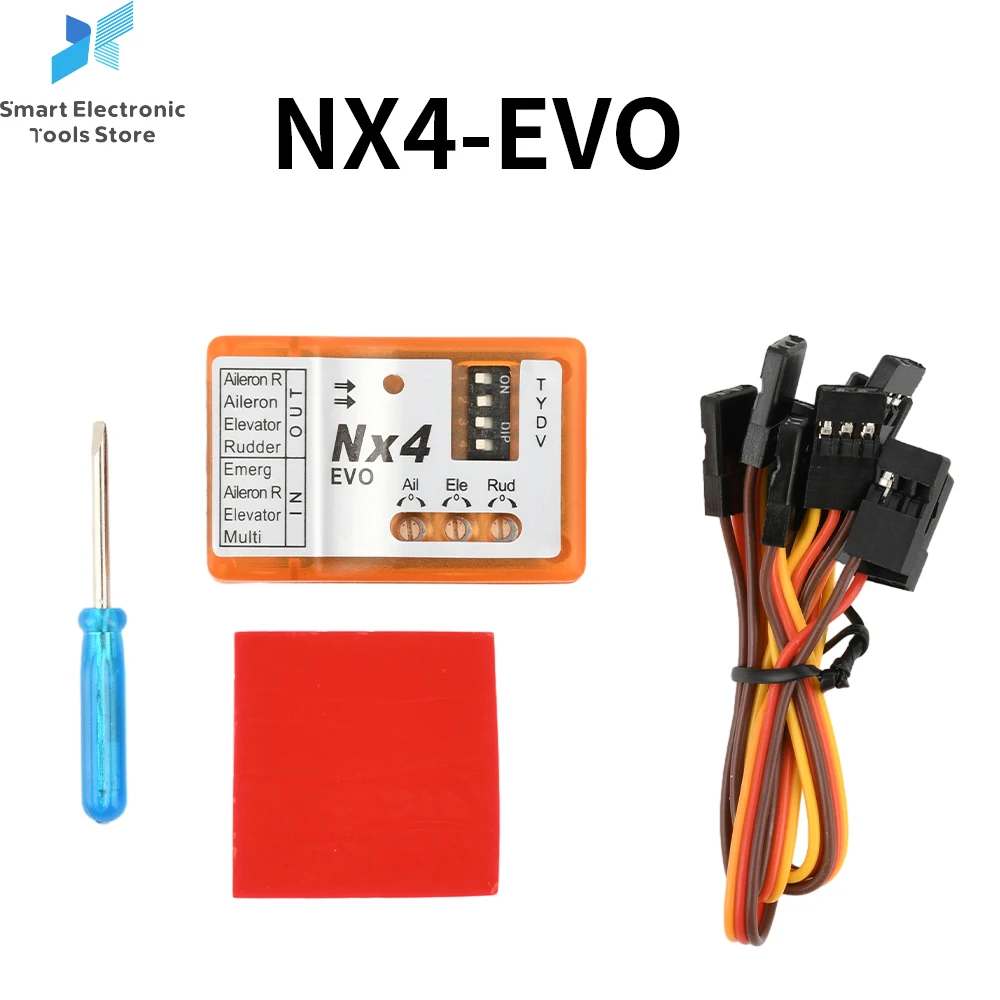 NX4 PRO EVO Flight Controller 3D Flight Gyroscope Balance For Fixed-wing Aircraft Support Rate/Hold/Gyro Off Mode