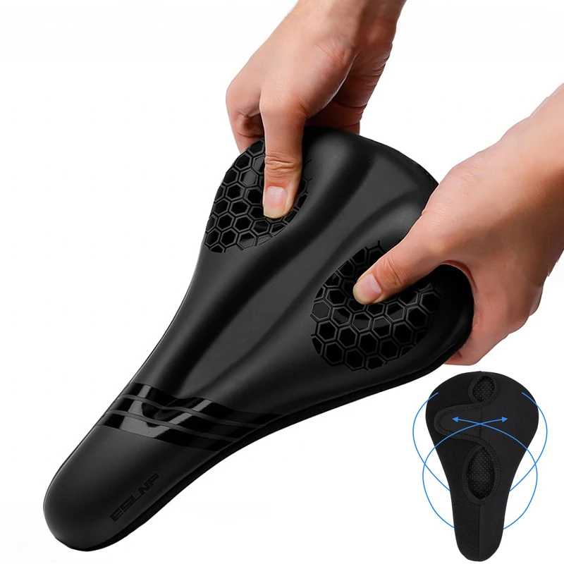 

Soft Bicycle Saddle Cover Bike Anti-slip Waterproof Saddle Cover Cushion Padded Cycling Shock Absorption Bicycle Seat Cover